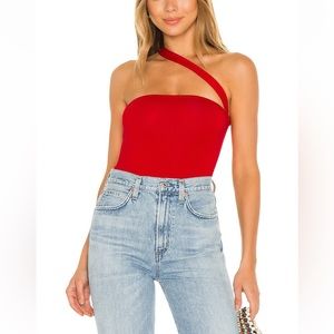 Superdown Rony Asymmetrical Bodysuit, Size small